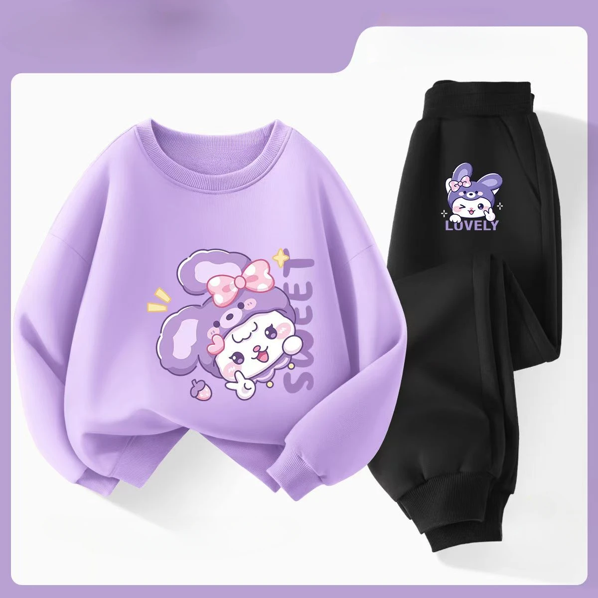 Vestiti autunnali per neonato T-shirt e pantaloni stampati alla moda Set da 2 pezzi Bambini Ragazze Casual Top Bottom Abiti Tute 3