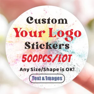 500 pezzi adesivi personalizzati etichette logo personalizzate matrimonio compleanno battesimo imballaggio stampa il tuo adesivo adesivi personalizzati 1