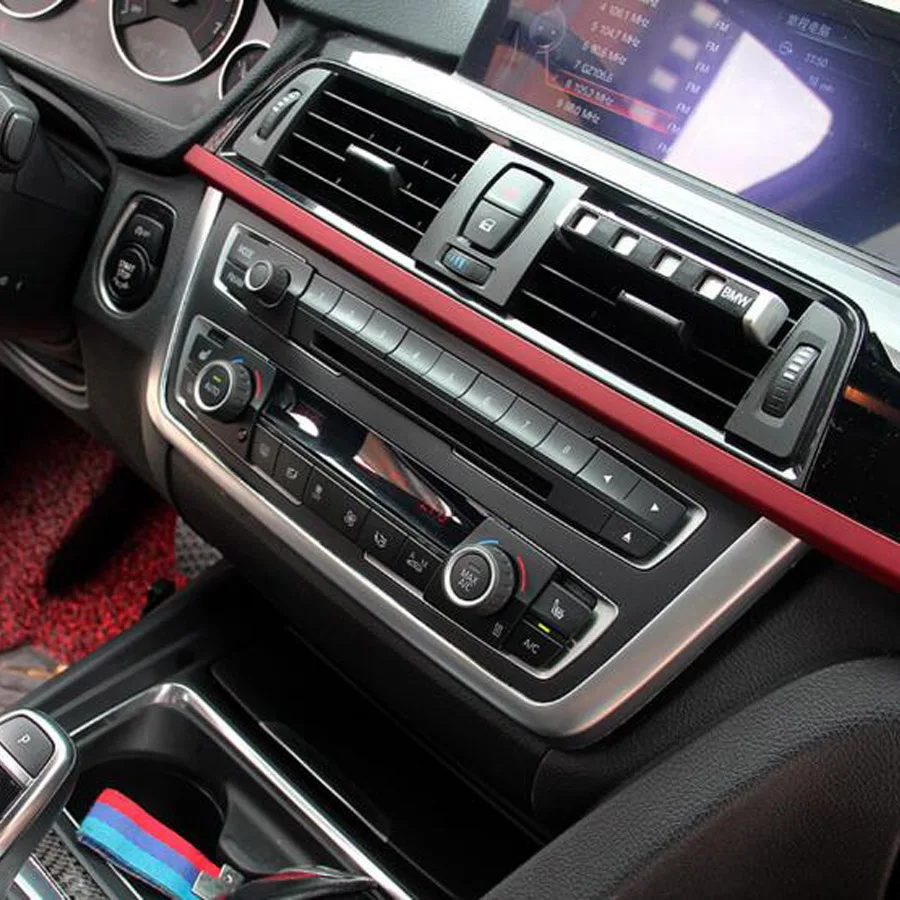 Chrome Dashboard Console Telaio di Copertura Trim Per BMW 3 Serie F30 F31 F32 F34 F36 316 318 320 2013-2017 Accessori Per auto 3