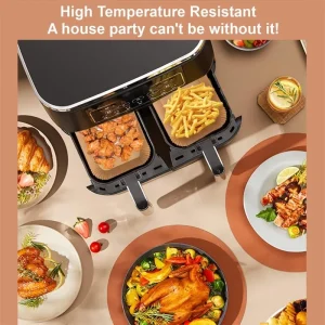 Carta per friggitrice ad aria usa e getta quadrata per friggitrice ad aria, carta, teglia da forno, accessori per forno, cottura, gadget da cucina, accessori da cucina 1