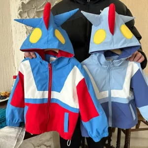 Moda Ragazzi Giacca Primavera Autunno Estate Casual Bambini Giacca a vento Cappotti per ragazze Capispalla con cappuccio 2 3 4 5 6 anni Abbigliamento per bambini 1