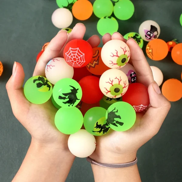 4-60 pezzi scatola di caramelle di zucca di Halloween palle rimbalzanti luminose scatola regalo di zucca scatola di immagazzinaggio di snack per regali di dolcetti o scherzetto oggetti di scena 4