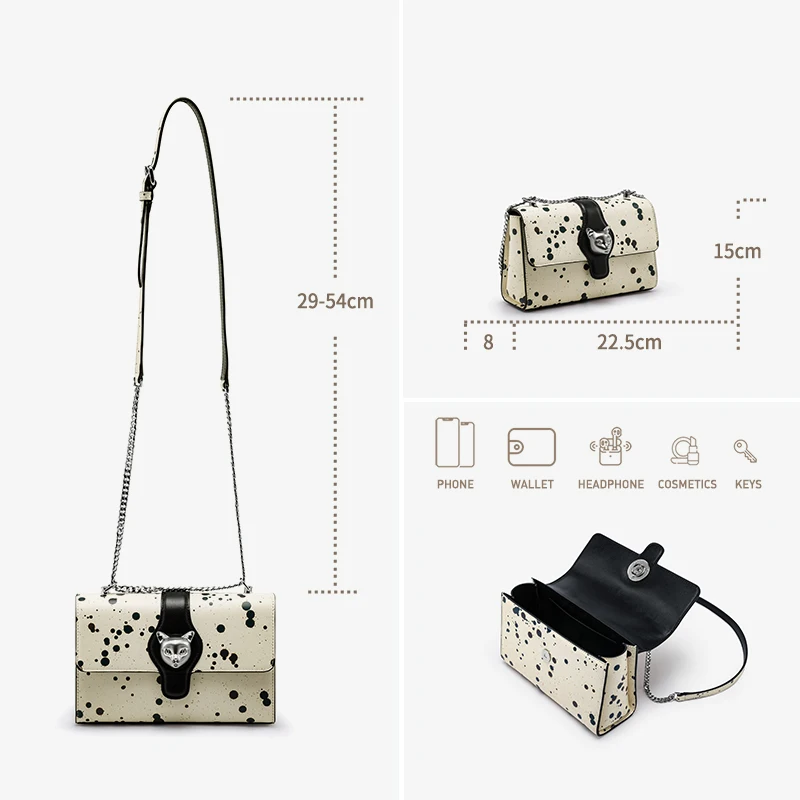 Nuove borse da donna BAFELLI 2024 TREND MESSENGER BAGS per le donne spalla in vera pelle CAT LUXURY BRAND DESIGNER STYLE 5