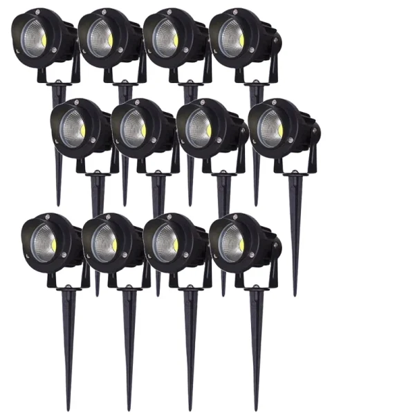 Decorazioni da giardino Luce LED IP65 Lampada da prato Waterprof 220V110V12V24V Bianco caldo Verde 5W10W15W Faretti con punte paesaggistiche 5