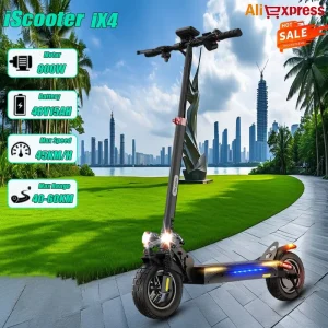 iScooter ix4 Scooter elettrico pieghevole Motore 800W Batteria 48V15Ah Sport per adulti Strada Montagna E-Scooter Pneumatici da 10 pollici Neve EScooter 1