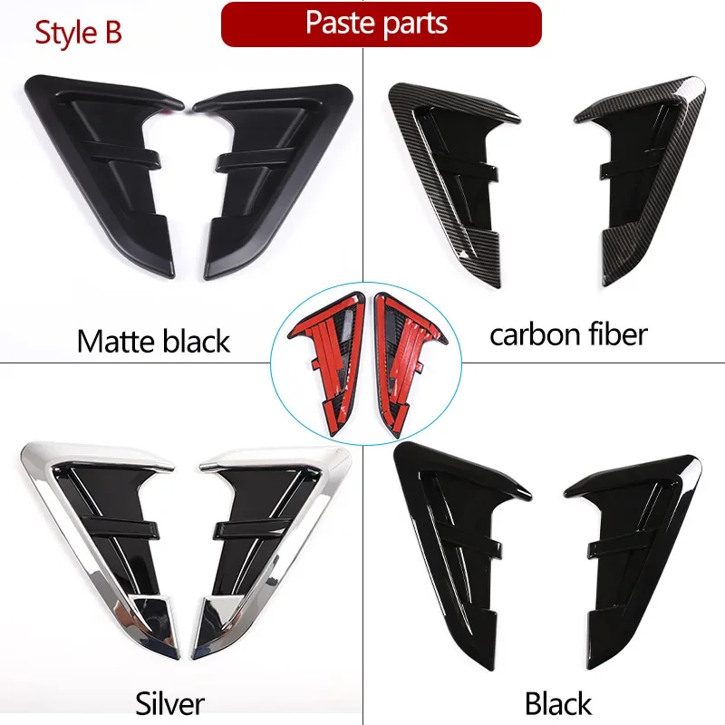 Per BMW X3 G01 X4 G02 2018-2021 ABS Auto In Fibra di Carbonio Parafango Anteriore Lato Shark Gill Lato Uscita Aria Copertura Trim Accessori Auto 3