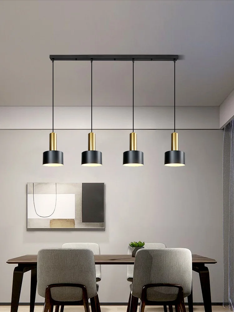Lampadario minimalista per sala da pranzo, lampada nordica moderna, lampada da soggiorno di lusso leggera, tavolo da pranzo lungo, lampada da tavolo da bar 1