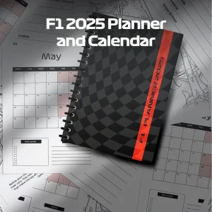 Agenda e calendario delle formule 2025 Pianificatore annuale F1 Calendario di registrazione del programma di pianificazione delle dodici mesi 1