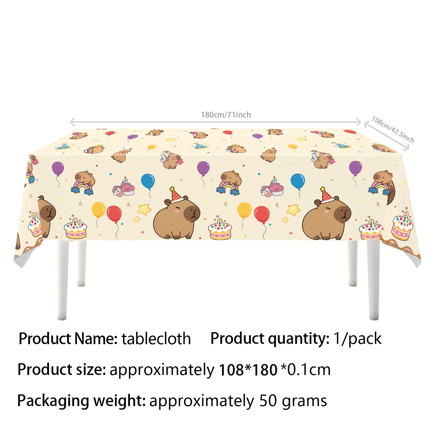 Capybara Compleanno Tableclo Compleanno Fecoration Capybara Tovaglia Copritavolo Baby Shower Capybara Compleanno Ragazza Bomboniere 3