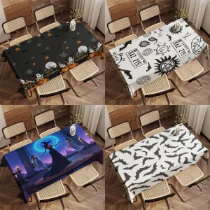 Decorazioni per la casa Tovaglia magica per Halloween Tovaglia da cucina per ristorante, soggiorno, decorazione per la casa, decorazione per feste 1