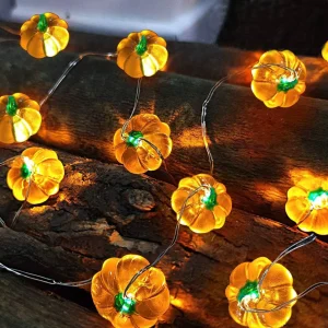 1/3m Zucca di Halloween Foglia d'acero Led Fata Stringa di luce Decorazione natalizia Lampada Fantasma Festival Atmosfera Layout Luci 2025 1