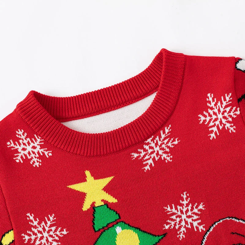 2025 Maglione adorabile Ragazzi Ragazze Simpatici pullover di Natale Autunno Inverno Babbo Natale Albero di Natale Bambini lavorati a maglia Maglieria calda e morbida 3