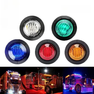12V 24V Veicolo LED Luce di posizione laterale Mini Indicatore di direzione Lampada Luce posteriore Spia di arresto per auto Rimorchio Camion Trattore Bus 1