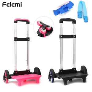 Trolley per bambini Zaino Borsa con ruote 2/6 ruote Asta espandibile Trolley per bambini per zaino Borse da scuola Borsa per bagagli 1