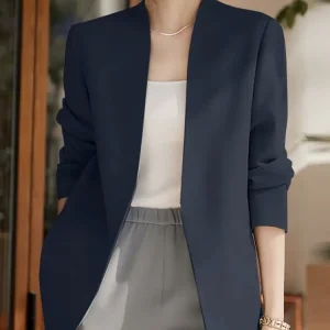 Donna Outwears ZANZEA autunno Cardigan donna Blazer Solid OL abiti da lavoro giacche moda Casual scollo a V manica lunga cappotti sottili 1