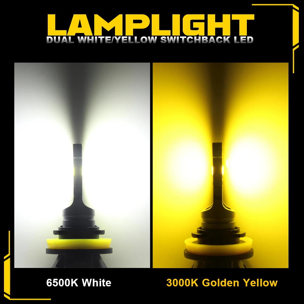 BMTxms 2 pezzi 60W 12000LM Canbus H8 H11 9005 9006 Auto LED Luce fendinebbia H9 HB3 HB4 9145 H10 LED fendinebbia 6500K 3000K 12V Diodo 5