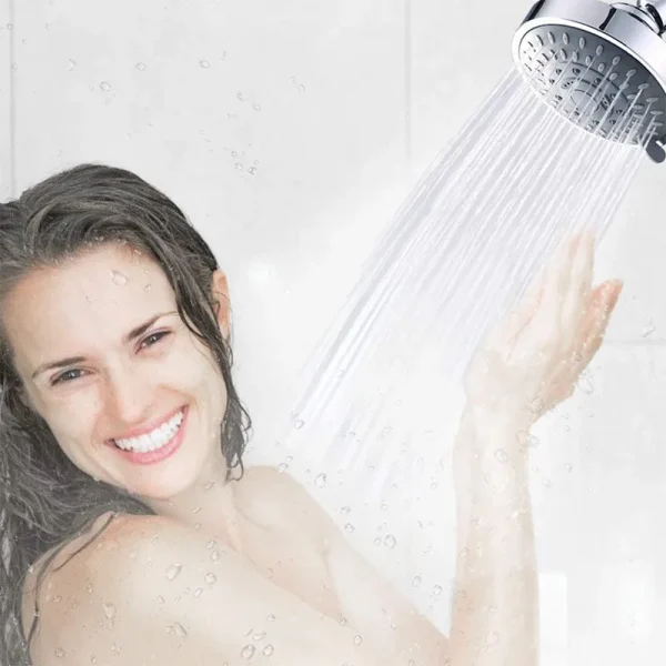 Soffione doccia a cinque velocità da 4 pollici con filtro Soffione doccia per uso domestico Soffione doccia per bagno 4