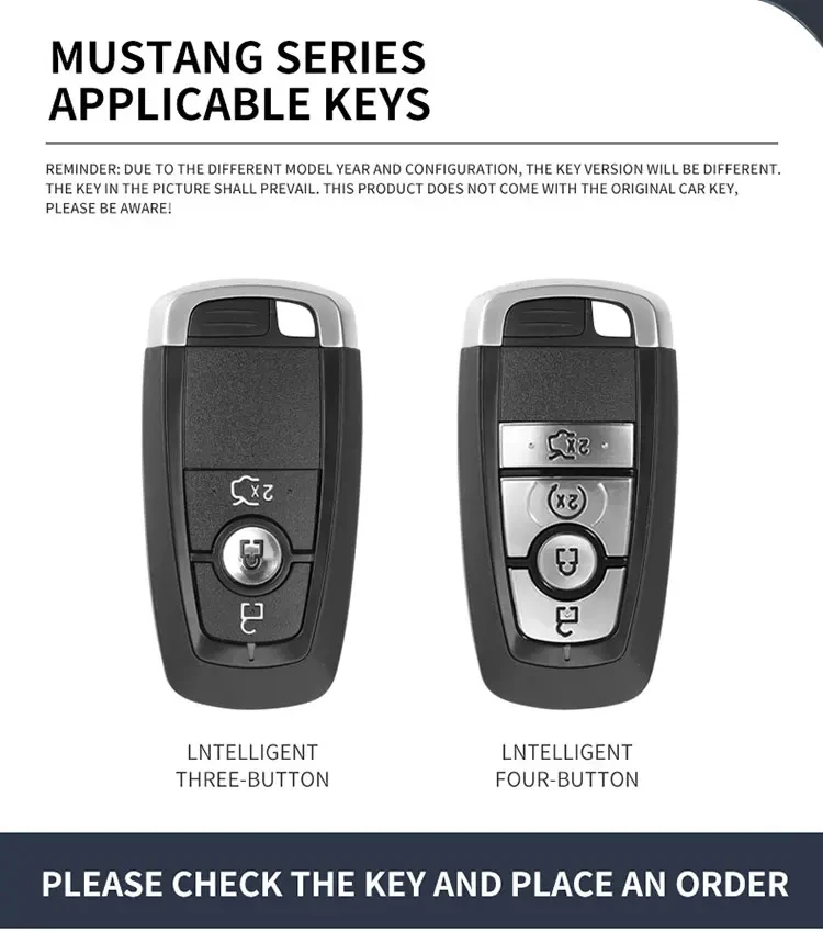 Custodia protettiva per chiave auto in pelle in lega di zinco per Ford Raptor Logo personalizzato Protezione Portachiavi Fibbia Accessori interni 2