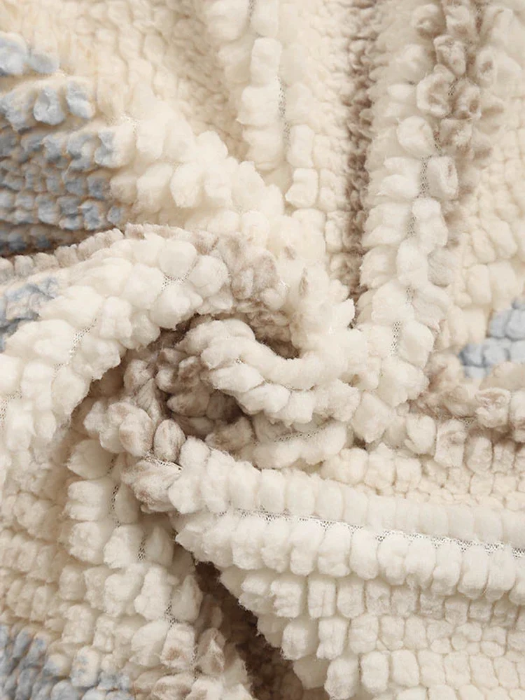 2025 Giacca scozzese da uomo a maniche lunghe in pile con cappuccio Giacche Autunno Inverno Cappotto caldo Camicia abbottonata Giacche 5