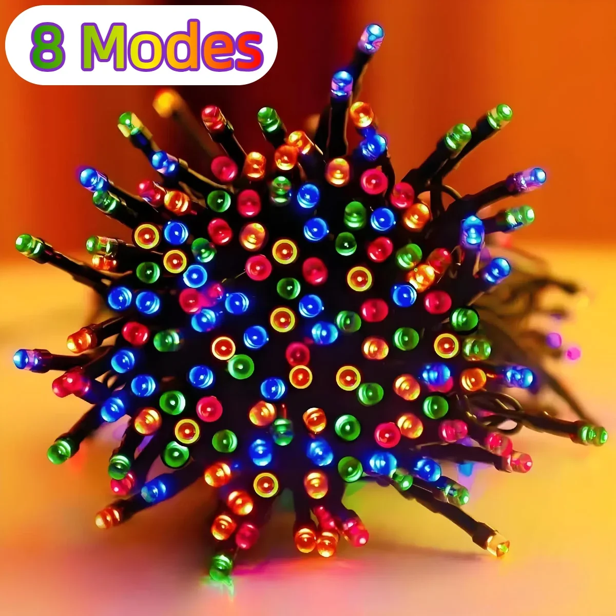 Luci da fata a LED scintillanti multicolori con 8 modalità IP67 impermeabili per Natale Halloween Outdoor Garden Yard House Party 1