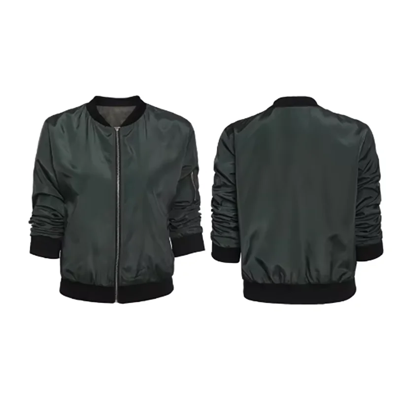 2024 autunno inverno moda donna nuova giacca slim casual girocollo tinta unita cerniera femminile senza giacca con cappello capispalla 5