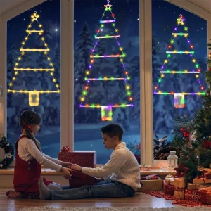 Albero di Natale Caldo LED Luci Della Scala Navidad Natal Noel Luce Ghirlanda Buon Natale Decorazioni Per La Casa 2024 Nuovo Anno 2025 1