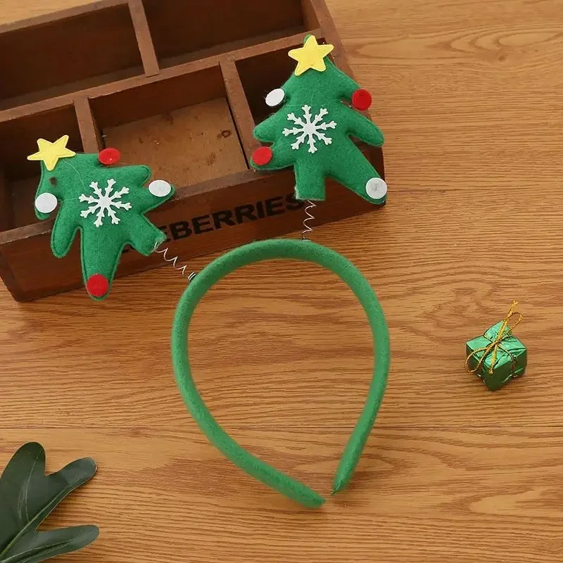 Fasce natalizie cappello di natale fascia per capelli di babbo natale bomboniera per ragazza di natale fascia per capelli per la testa buon natale Decor cerchietto per capelli 5