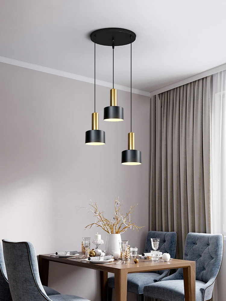 Lampadario minimalista per sala da pranzo, lampada nordica moderna, lampada da soggiorno di lusso leggera, tavolo da pranzo lungo, lampada da tavolo da bar 2