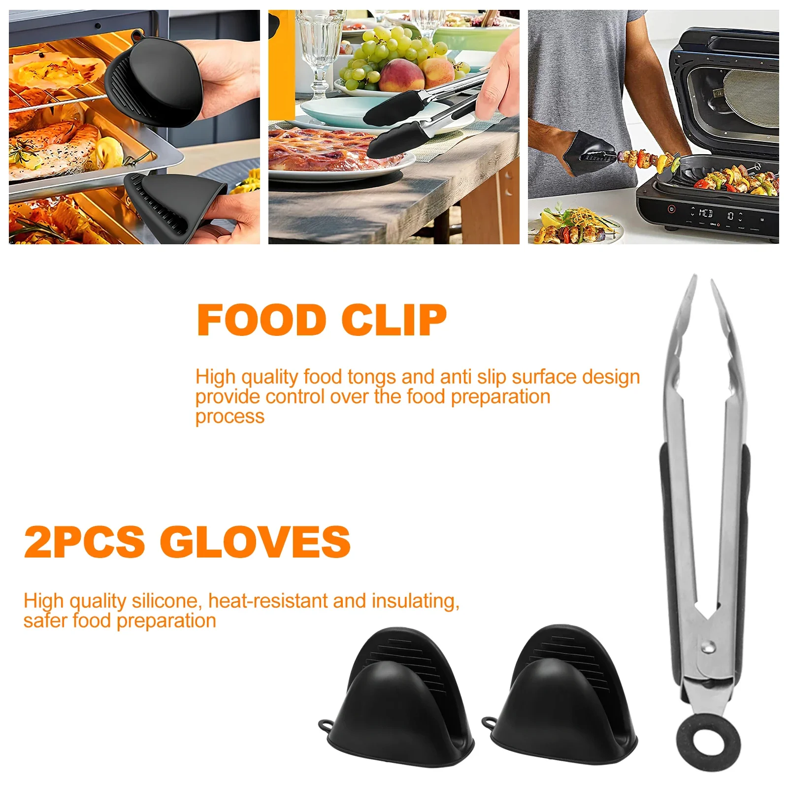 9X Heißluftfritteuse Zubehör Silikon-Einsatz Grillrostowo Ninja AF300EU AF400EU cottura accessori da forno gadget da cucina 5