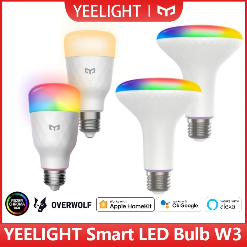 Yeelight Smart LED W3 Lampadina E26/E27 WiFi Collegare la luce intelligente 850lm/900lm Controllo APP per mi Home Alexa Google SmartThings IFTTT 1