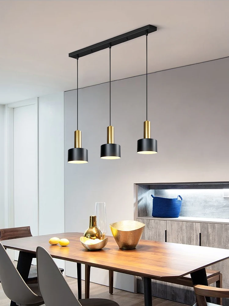Lampadario minimalista per sala da pranzo, lampada nordica moderna, lampada da soggiorno di lusso leggera, tavolo da pranzo lungo, lampada da tavolo da bar 4