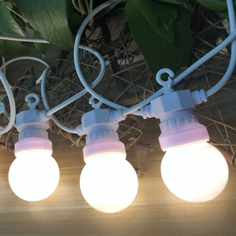 Dahan IP65 LED G50 festone Globe Bulb String Light Outdoor White String per ghirlanda impermeabile Wedding Party Patio Backyard 2