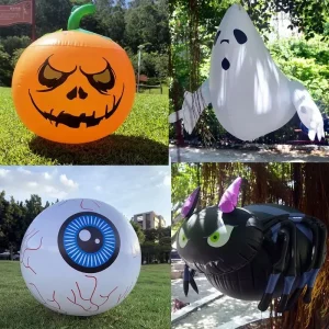 Palloncini gonfiabili di zucca del ragno di grandi dimensioni in PVC Appesi Fantasma Giocattolo per bambini Festa di Halloween Decorazioni per la casa all'aperto Puntelli horror 2024 1