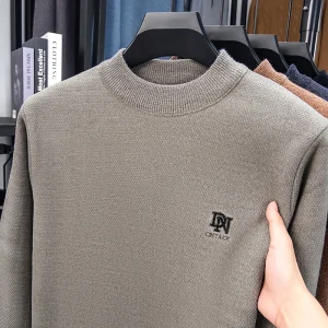 2025 Maglione da uomo in pile di visone Autunno e inverno Nuova camicia base girocollo Top caldo spesso di mezza età e giovane 1