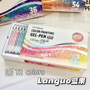 72/6 colori Glitter Effetti 1.0mm/0.5mm Penna gel Studenti di grande capacità Penna per scrivere Pittura Disegno Pennarelli artistici Materiale scolastico 1