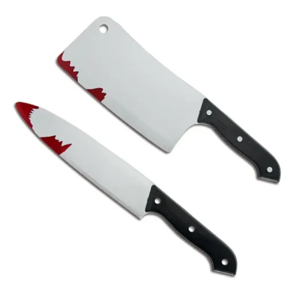 10/5/3/1 pz 30 cm Falso Sanguinante Coltello Affilato per Halloween FAI DA TE Puntelli Cosplay Decor Simulazione Coltello Da Cucina di Plastica festa di halloween 3