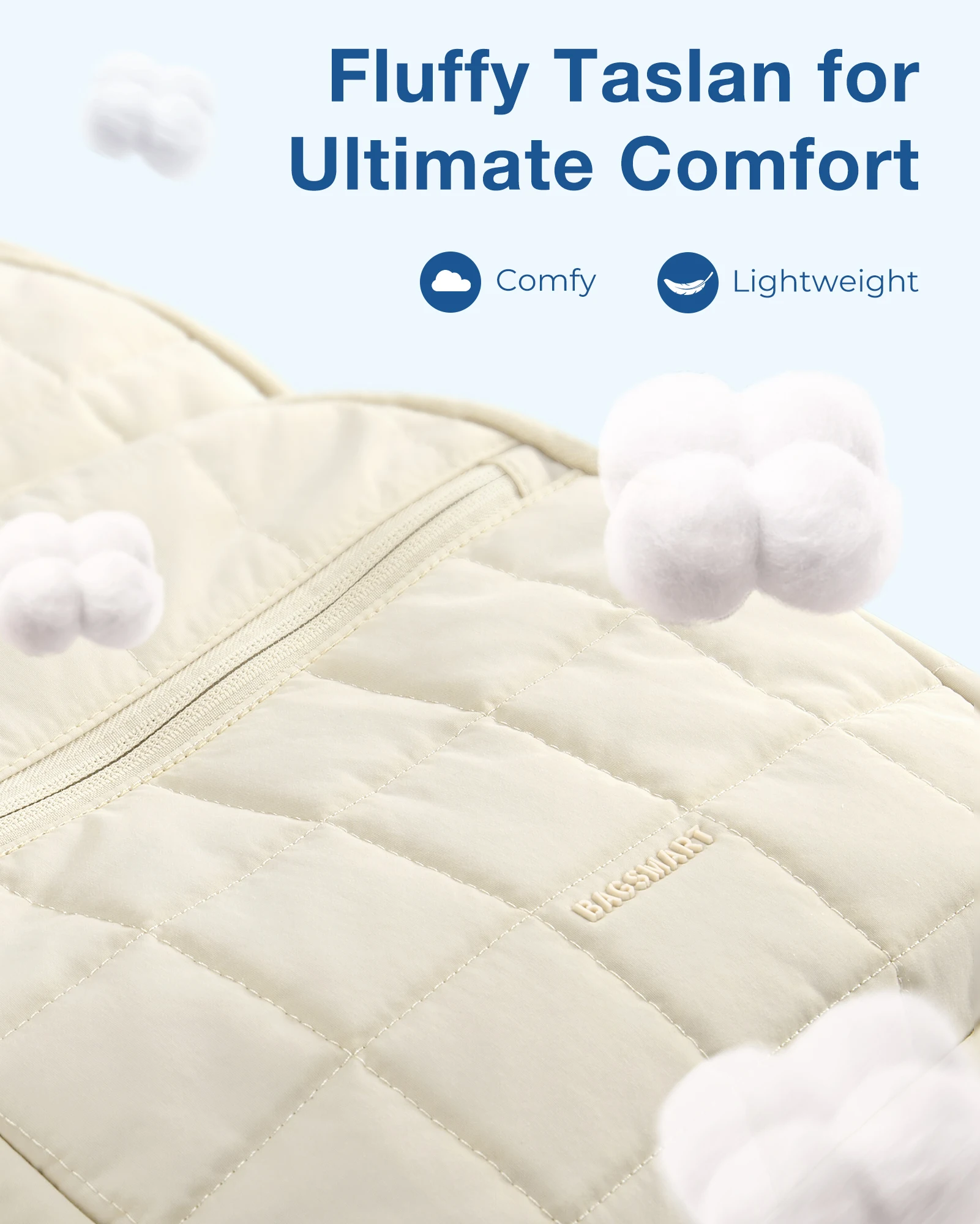 BAGSMART Borse per laptop Zaino casual universitario per donna Zaino per computer piccolo trapuntato Borsa per notebook da 15,6 pollici resistente all'acqua 5