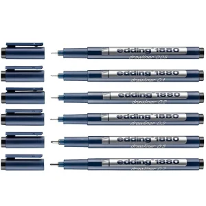 1 pz Edding Fineliner Micron penna disegno Art Marker 005,01,02,03,05,07 pennarello schizzo inchiostro nero fumetti scuola cancelleria per ufficio 1