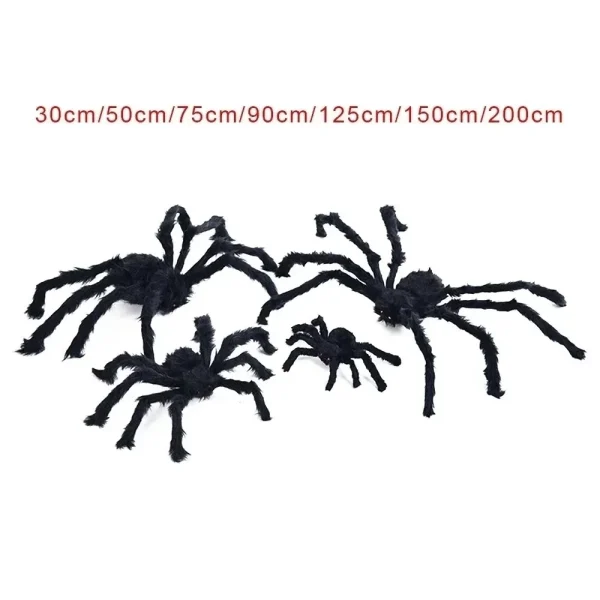 1/3 pezzi gigante ragno di peluche nero decorazioni di Halloween all'aperto spaventosi grandi ragni festa di Halloween bar casa stregata oggetti di scena horror 6