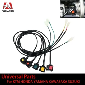 Durevole ATV Motocross Dual Sport Quad Start Horn Kill Off Pulsante interruttore di arresto Accessori moto Maniglia di controllo Interruttori moto 1