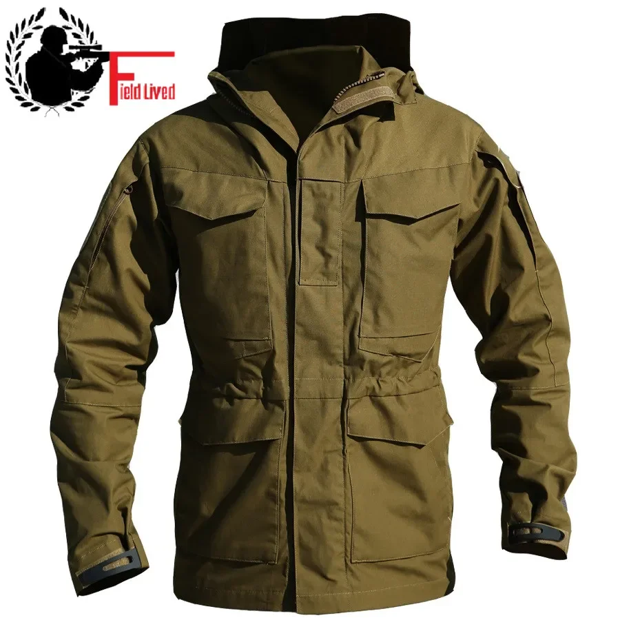 M65 UK US Army Abbigliamento Giacca a vento tattica casual da uomo Autunno inverno Cappotto da pilota di volo Felpa con cappuccio maschile Giacca da campo stile militare 1