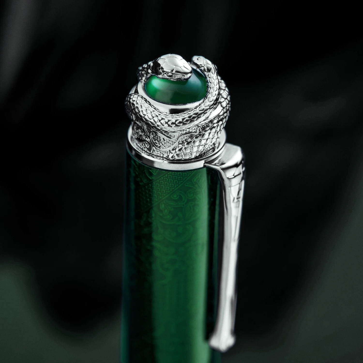 Penna stilografica a pistone Hongdian N25 Pennino EF/F, penna regalo per scrittura limitata anno serpente 2025 blu/verde 4