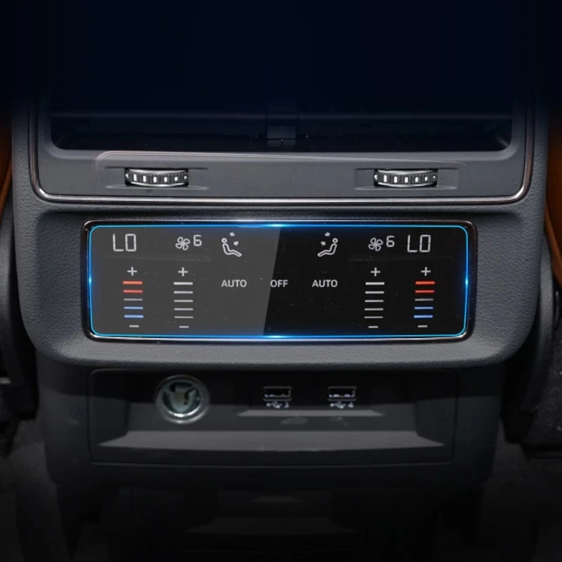 Pellicola protettiva in vetro temperato per Audi Q7 Q8 2020 2021 2022 Schermo di navigazione per auto Schermo del cruscotto Accessori interni auto 4