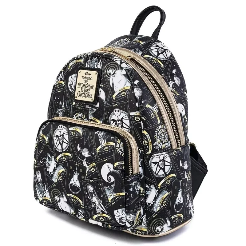 Loungefly X Nightmare Before Christmas Tarocchi AOP Jack Barrel Halloween Cosplay Zaino in ecopelle 3