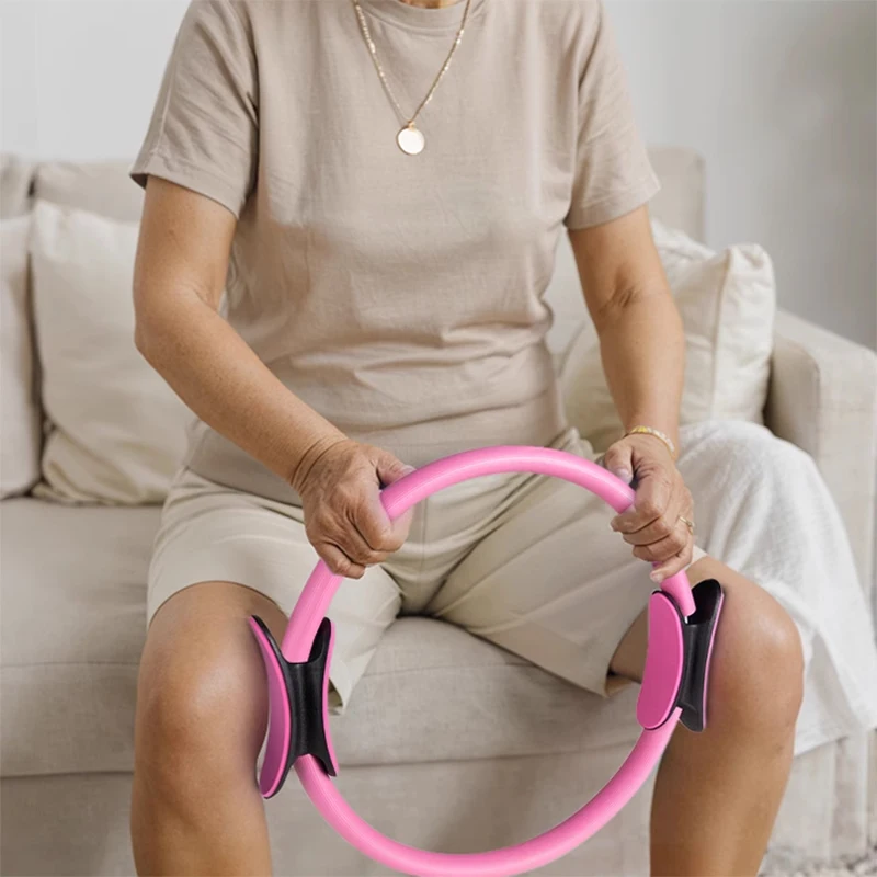 Cerchio per pilates con anello di resistenza allo yoga - Strumento fitness per apertura posteriore con anello magico per allenamento in palestra e esercizi di yoga 2