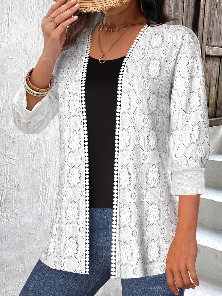 Abito dolcevita floreale stampato all-over da donna nuovo estivo taglie forti 2025 per le vacanze e la spiaggia in poliestere 3