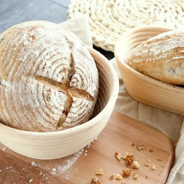 Cestino per la lievitazione del pane in rattan naturale Cestino per il pane in vimini fatto a mano in rattan Fermentazione dell'impasto Cestino per il pane Banneton a lievitazione naturale 5