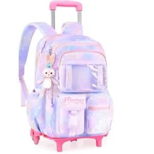 Zaino con rotelle per la scuola borse zaino con ruote per la scuola per ragazze borsa per trolley da scuola per bambini per ragazze ruote per borse da scuola per ragazze 1