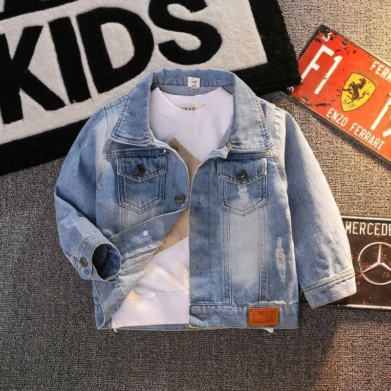 Giacca di jeans di Topolino per ragazzi Cappotti di moda Abbigliamento per bambini Autunno Neonate Vestiti Capispalla Cartoon Jean Giubbotti Cappotto 2