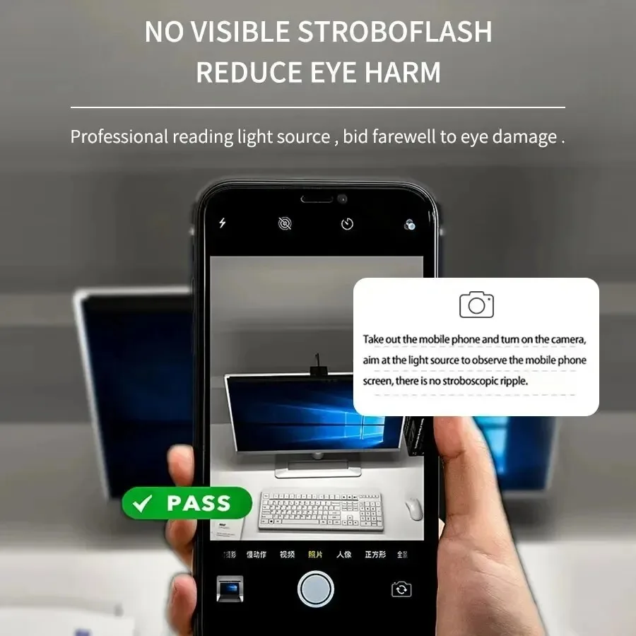 Lampada da scrivania a LED Monitor Barra luminosa PC Computer Luce per schermo dimmerabile 33 cm 50 cm Ufficio Studio Lettura Lampada da tavolo sospesa Alimentata tramite USB 5